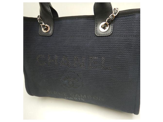 Chanel Deauville MM Tote Bag Schwarz - Ansicht 9