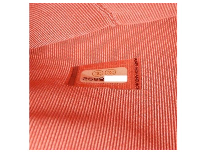 Borsa a tracolla Chanel in pelle di vitello granulata rosa - vista 17