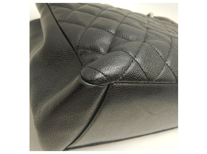 Timeless Borsa Tote Chanel in pelle di vitello martellata nera con catena Nero - vista 12