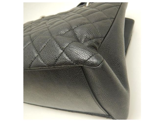 Timeless Borsa Tote Chanel in pelle di vitello martellata nera con catena Nero - vista 13