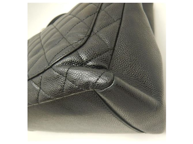 Timeless Borsa Tote Chanel in pelle di vitello martellata nera con catena Nero - vista 15