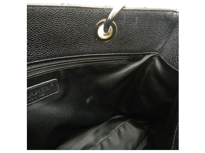 Timeless Borsa Tote Chanel in pelle di vitello martellata nera con catena Nero - vista 19
