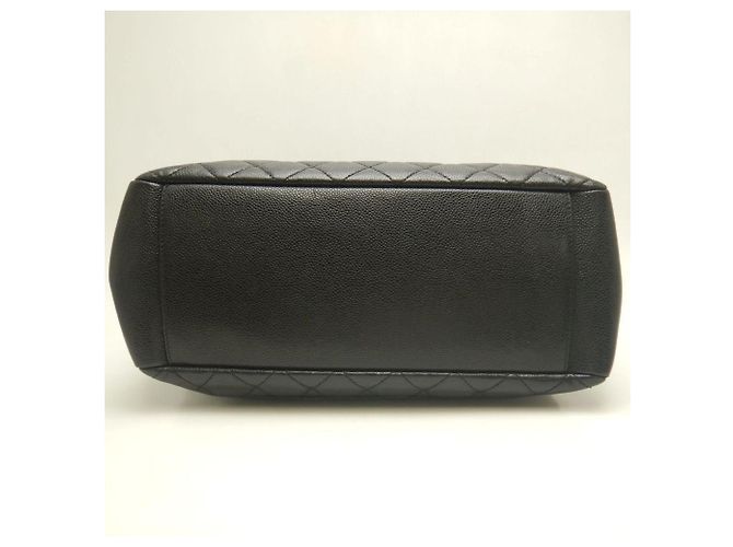 Timeless Borsa Tote Chanel in pelle di vitello martellata nera con catena Nero - vista 6