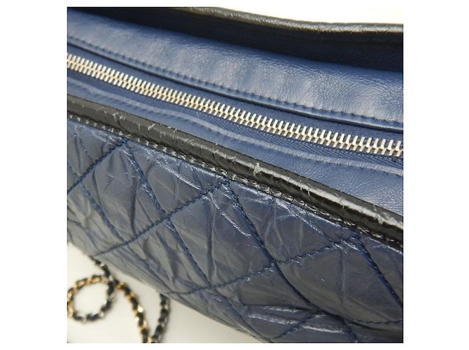 Borsa a Spalla Gabrielle de Chanel Nero Blu navy - vista 11