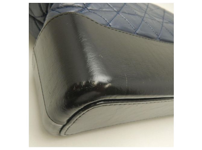 Borsa a Spalla Gabrielle de Chanel Nero Blu navy - vista 15
