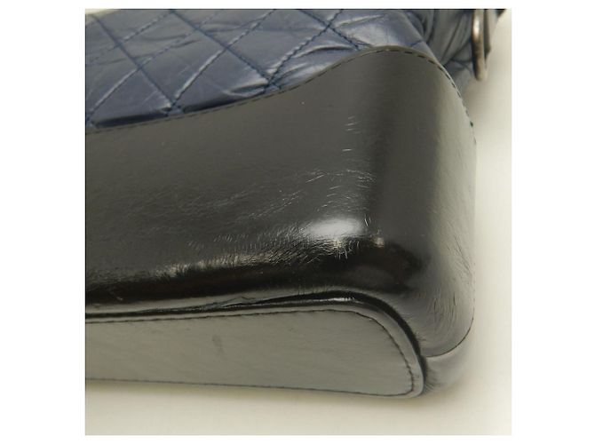 Borsa a Spalla Gabrielle de Chanel Nero Blu navy - vista 16