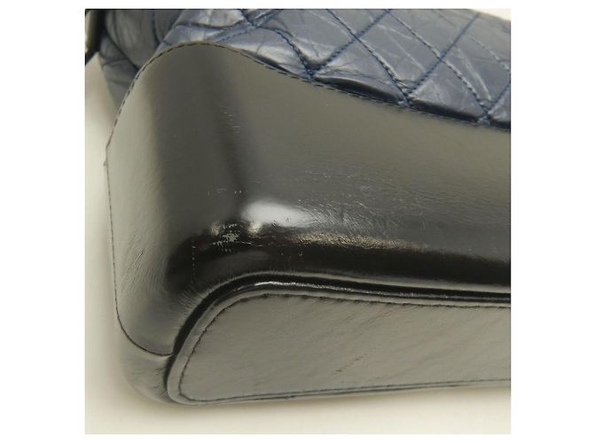 Borsa a Spalla Gabrielle de Chanel Nero Blu navy - vista 17