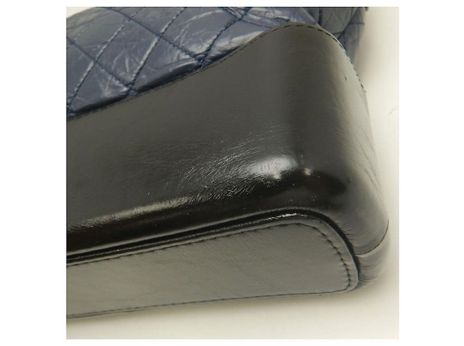 Borsa a Spalla Gabrielle de Chanel Nero Blu navy - vista 18