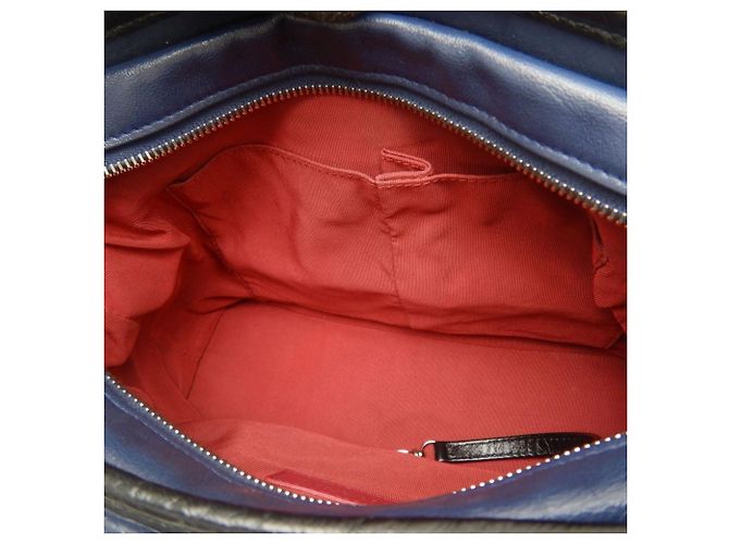 Borsa a Spalla Gabrielle de Chanel Nero Blu navy - vista 19