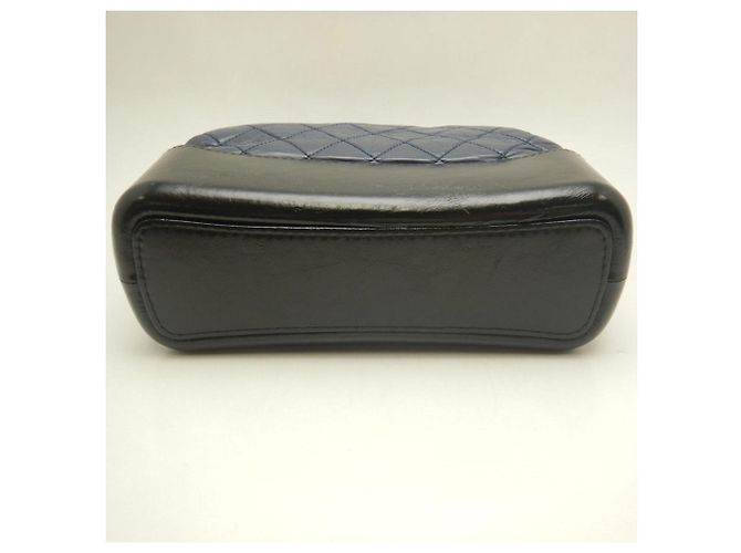 Borsa a Spalla Gabrielle de Chanel Nero Blu navy - vista 7