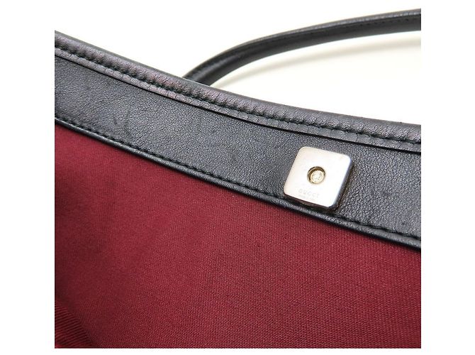 Borsa Tote Gucci in tela GG nera e pelle Nero - vista 11