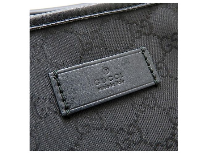 Borsa Tote Gucci in tela GG nera e pelle Nero - vista 14