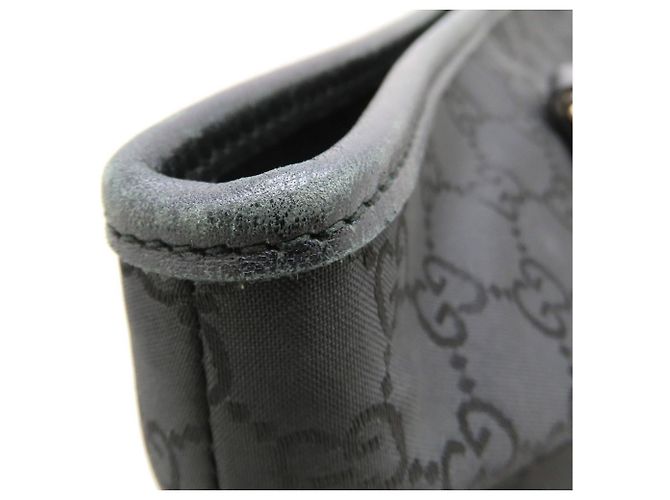 Borsa Tote Gucci in tela GG nera e pelle Nero - vista 17