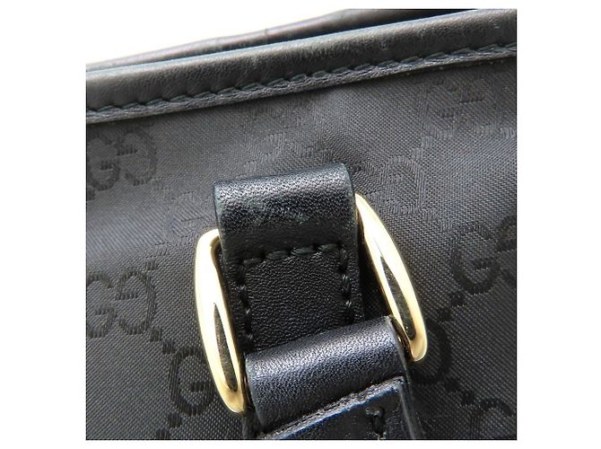 Borsa Tote Gucci in tela GG nera e pelle Nero - vista 19