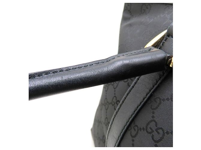 Borsa Tote Gucci in tela GG nera e pelle Nero - vista 21