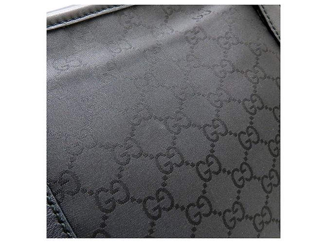 Borsa Tote Gucci in tela GG nera e pelle Nero - vista 24