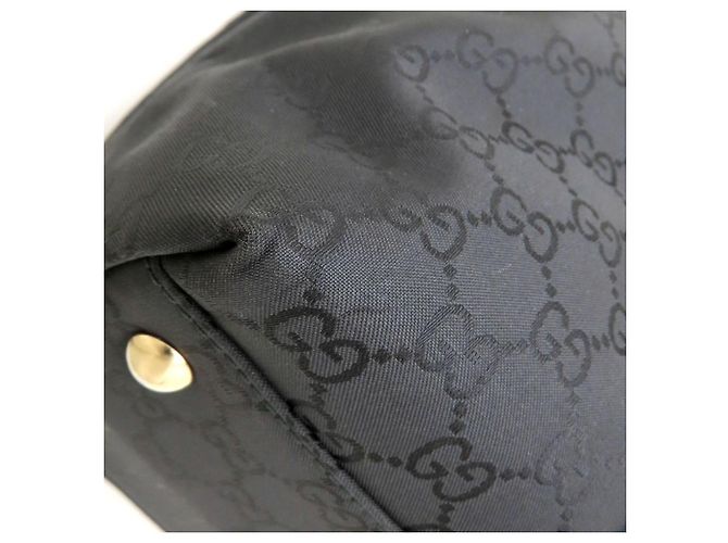 Borsa Tote Gucci in tela GG nera e pelle Nero - vista 26