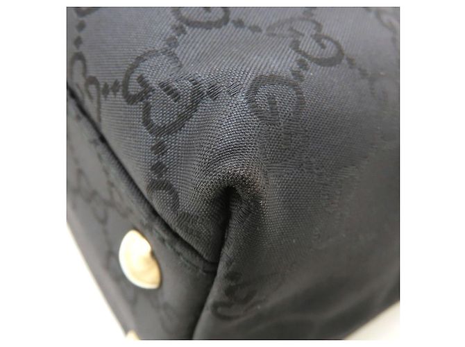 Borsa Tote Gucci in tela GG nera e pelle Nero - vista 29