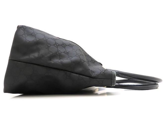 Borsa Tote Gucci in tela GG nera e pelle Nero - vista 3