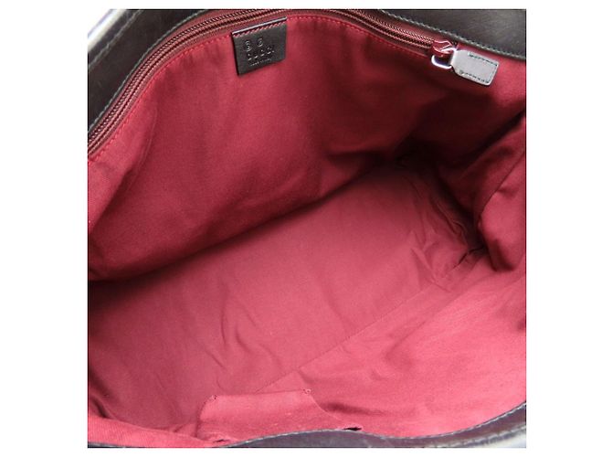 Borsa Tote Gucci in tela GG nera e pelle Nero - vista 5