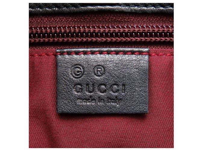 Borsa Tote Gucci in tela GG nera e pelle Nero - vista 7