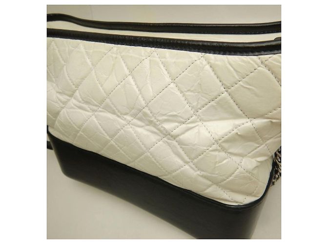 Borsa a Spalla Gabrielle de Chanel Nero Bianco - vista 10
