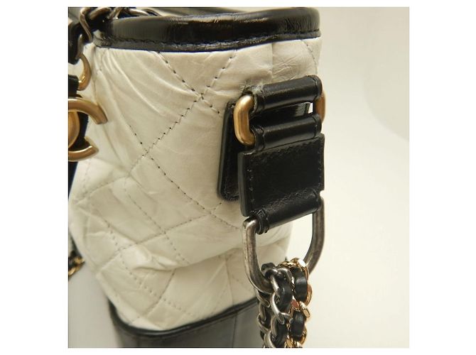 Borsa a Spalla Gabrielle de Chanel Nero Bianco - vista 13