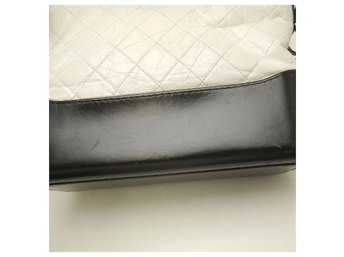 Borsa a Spalla Gabrielle de Chanel Nero Bianco - vista 14
