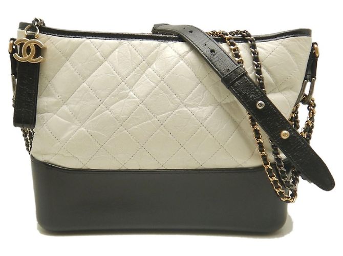 Borsa a Spalla Gabrielle de Chanel Nero Bianco - vista 2