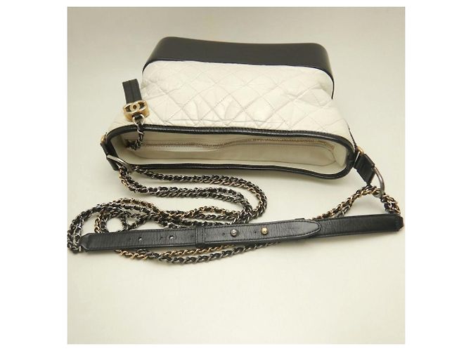 Borsa a Spalla Gabrielle de Chanel Nero Bianco - vista 3