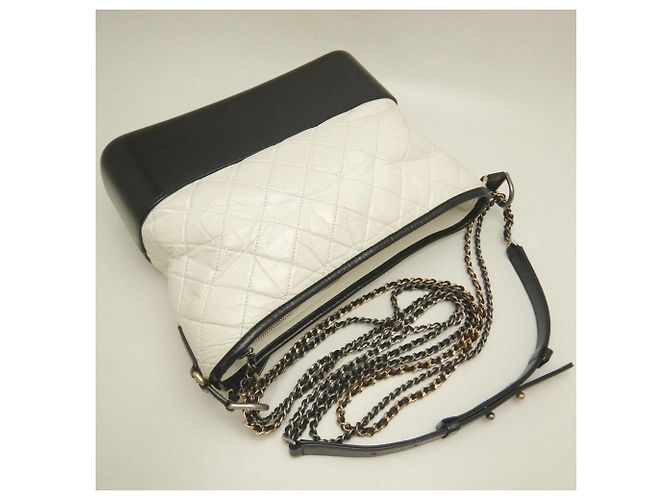 Borsa a Spalla Gabrielle de Chanel Nero Bianco - vista 4