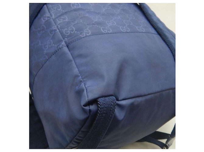 Zaino Gucci Guccissima in nylon blu navy - vista 15