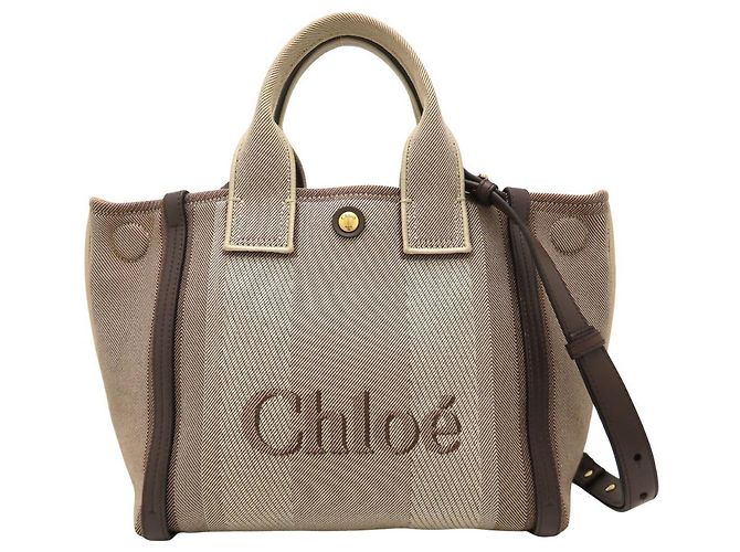 Chloé Chloe Carry Small Tote Bag Braun Anthrazitgrau - Ansicht 2