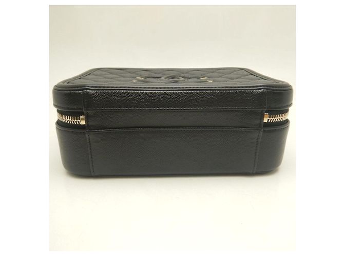 Borsa a tracolla vanity case Chanel CC Filigree Nero - vista 8
