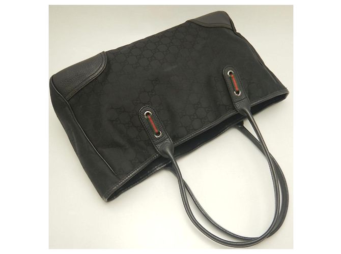 Borsa Tote Gucci GG Nylon Nero - vista 3