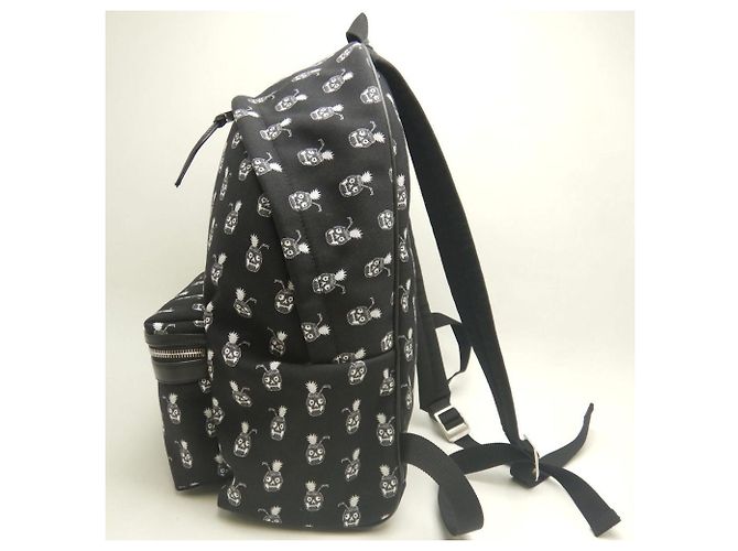 Zaino Saint Laurent Classic Hunter Nero Bianco - vista 3