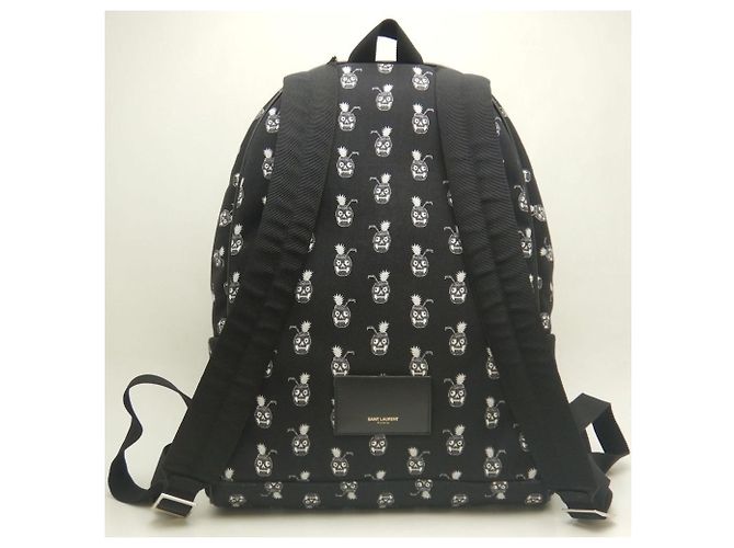 Zaino Saint Laurent Classic Hunter Nero Bianco - vista 4