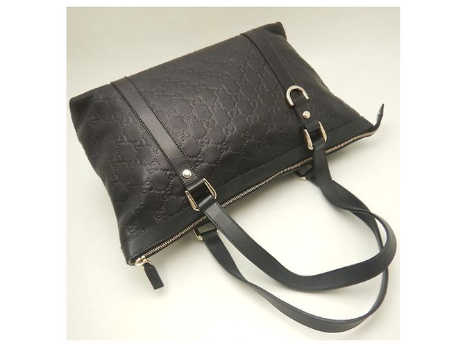 Borsa Tote Gucci Guccissima Nero - vista 3