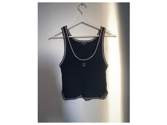 Chanel Canotta Logo 22P - Nero - vista 2
