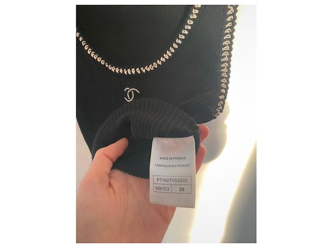 Chanel Canotta Logo 22P - Nero - vista 4