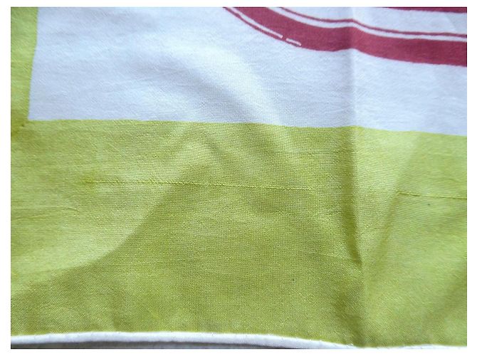 Hermès Foulard in seta Brides de Gala Bandana 55 Bianco Rosso Giallo - vista 4