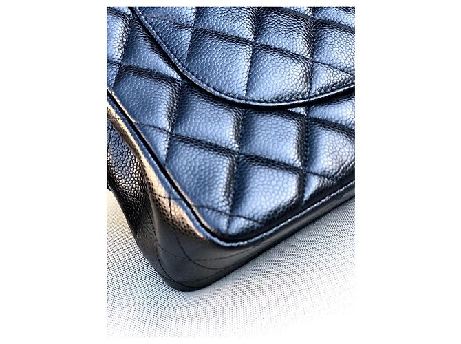 Timeless Borsa Chanel Classic Flap in pelle caviar nera Nero - vista 10