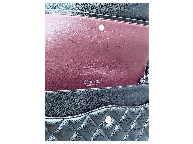 Timeless Borsa Chanel Classic Flap in pelle caviar nera Nero - vista 15