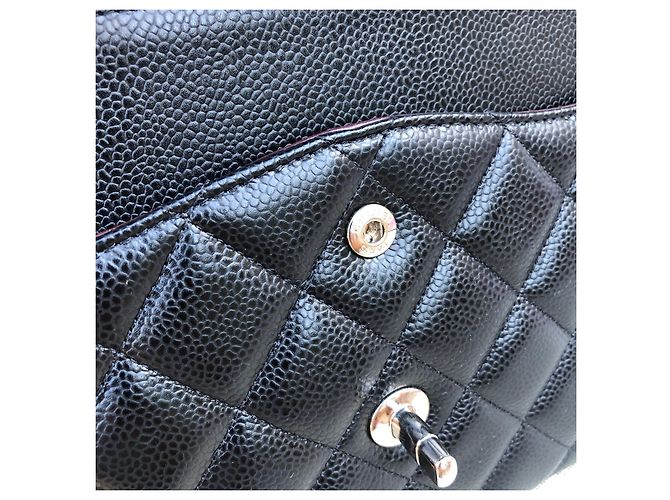 Timeless Borsa Chanel Classic Flap in pelle caviar nera Nero - vista 16