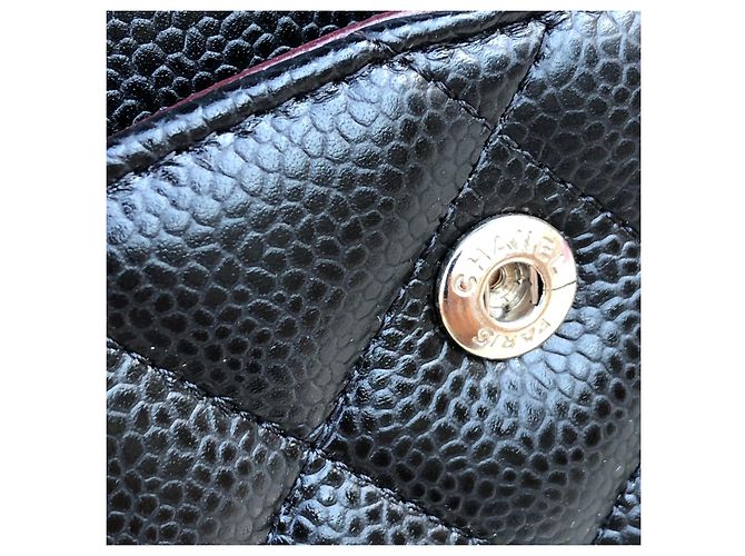 Timeless Borsa Chanel Classic Flap in pelle caviar nera Nero - vista 17
