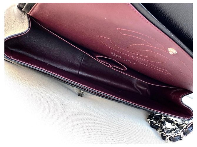 Timeless Borsa Chanel Classic Flap in pelle caviar nera Nero - vista 18