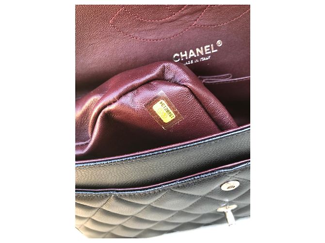 Timeless Borsa Chanel Classic Flap in pelle caviar nera Nero - vista 20