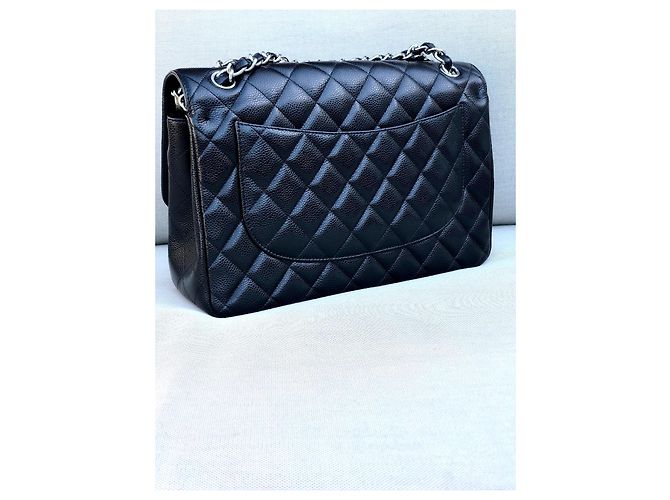 Timeless Borsa Chanel Classic Flap in pelle caviar nera Nero - vista 6