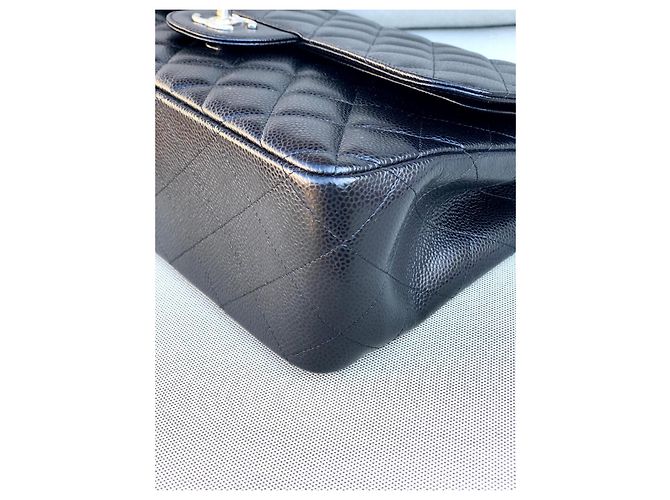 Timeless Borsa Chanel Classic Flap in pelle caviar nera Nero - vista 8