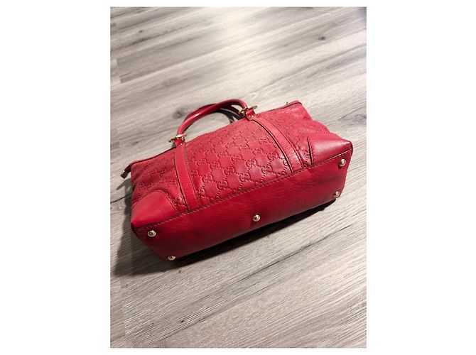 Borsa Gucci in pelle rossa con monogramma GG Rosso - vista 2